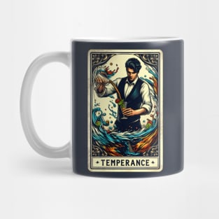 Temperance Mixer Bartender Drinking Funny Tarot Card Pun Mug